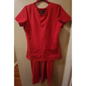 Heartsoul Red Womens Scrubs Size Small